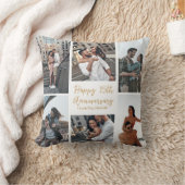 Romantische Aangepaste Jaarlijkse Foto Collage Mod Kussen (Deken)