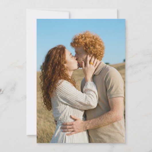 Romantische Aardse Foto Kaart (Voorkant)