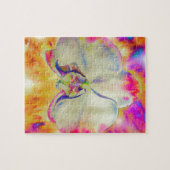 Romantische abstracte orchidee waterverf schilderi legpuzzel (Horizontaal)