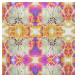 Romantische abstracte orchidee waterverf schilderi stof