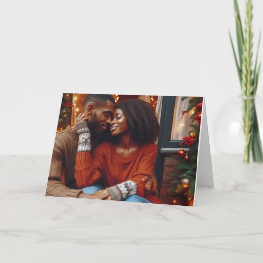 Romantische Afro-Amerikaanse Kaart (Voorkant)