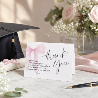 Romantische Afstudeer Dankkaart Bedankkaart