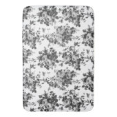 Romantische Antiek  Rozen-Grijs op Wit Badmat (Voorkant Verticaal)