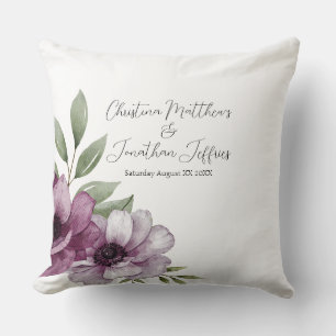 Romantische Aquarel Anemonen Kussen