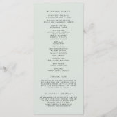 Romantische Aquarel Bos Bruiloft Programma (Achterkant)