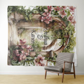 Romantische Archway Wedding Achtergrond Wandkleed (In Situ (horizontaal))