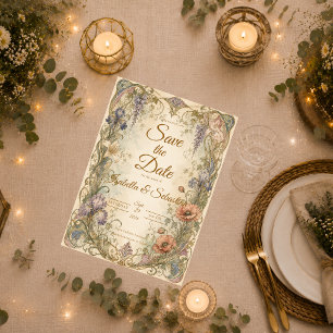 Romantische Art Nouveau Botanische Elegantie Bruil Save The Date