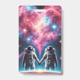 Romantische Astronaut Badge Houder