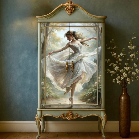 Romantische Ballerina Dance Forest Decoupage Tissuepapier