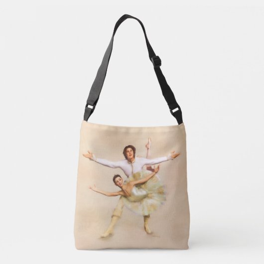 Romantische Ballet Partners - Pas de Deux in Paste Crossbody Tas (Achterkant)