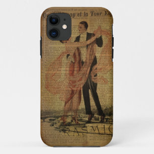 romantische ballroomdansers uit Parijs iPhone 11 Hoesje