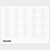 Romantische Barokke Sierlijke Trouwframe Ronde Sticker (Vel)