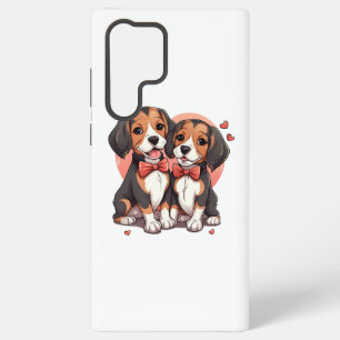 Romantische Beagle Puppy Liefde Illustratie Samsung Galaxy Hoesje