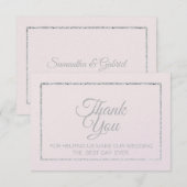 Romantische bedankkaartjes kaart (Voorkant / Achterkant)