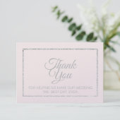 Romantische bedankkaartjes kaart (Staand voorkant)