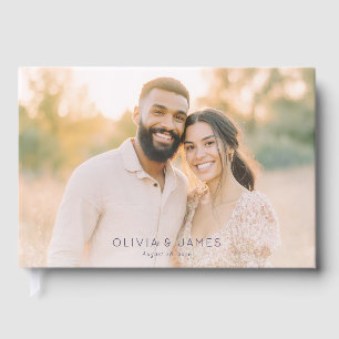 Romantische Beige Foto Gastenboek