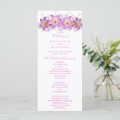 Romantische Belladonna Lelie Huwelijksprogramma Programma (Staand voorkant)