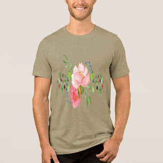 Romantische bes bloemenslingers Tri-Blend shirt