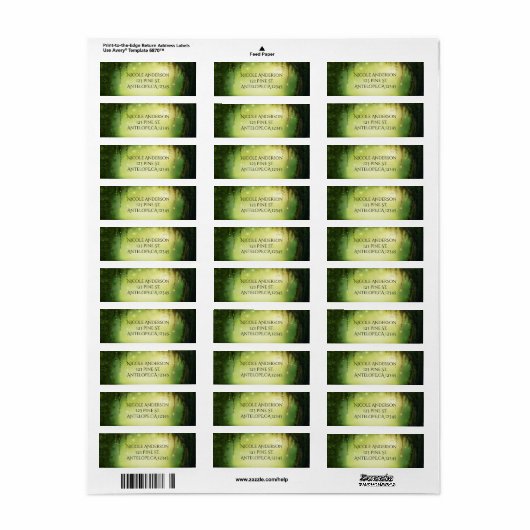 Romantische betoverde bos rustieke Adresetiketten Etiket (Full Sheet)