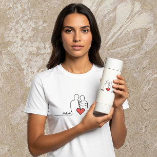 Romantische bijpassende T-shirts met aangepaste na