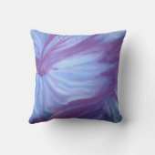 Romantische blauwe floralen werpen kussen (Achterkant)