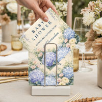 Romantische Blauwe Hortensia Tuin Baby Shower
