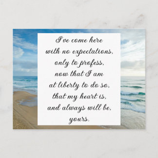 Romantische Blauwe Oceaan Zee Lucht Jane Austen Li Briefkaart