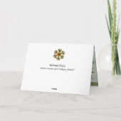 ROMANTISCHE, BLAUWGROEN BLAUW ROZE BLOEMIGE ROZEN  FEESTDAGEN KAART (Achterkant)