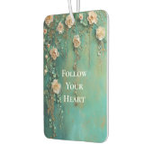 Romantische Blauwgroen Blush Roze Bloemen Luchtverfrisser (Links)