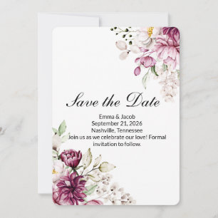 Romantische Bloei Bloem Pioenroos Save The Date