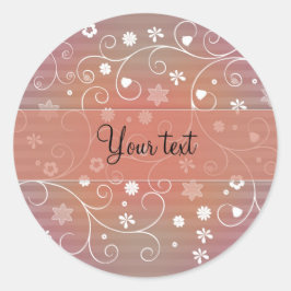 Romantische bloei ronde sticker