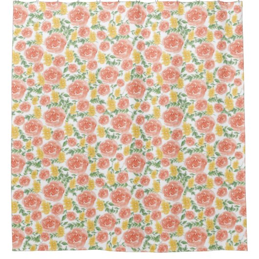 Romantische bloem douchegordijn (Voorkant)