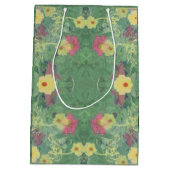 Romantische bloem "Happy Birthday" Medium Cadeauzakje (Achterkant)