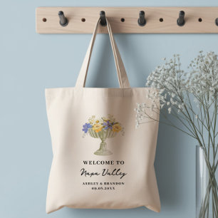 Romantische Bloem Urn Hotel Trouw Welkom Tote Bag