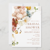 Romantische Bloemen Bruids Douche Uitnodiging (Voorkant)