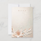 Romantische bloemen bruiloft maaltijd keuzes RSVP (Voorkant)