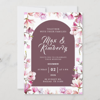 Romantische bloemen bruiloftsinvatie kaart