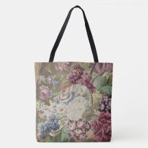 Romantische bloemen Canvas tas