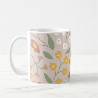 Romantische Bloemen Cute Bloemige Boho Pastel Kleu Koffiemok