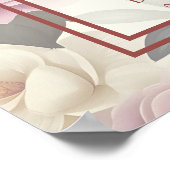 Romantische Bloemen  Effect Begrafenis Foto Poster (Hoek)