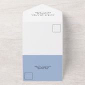 Romantische Bloemen Huwelijksuitnodiging alles in  All In One Uitnodiging (Buitenkant)