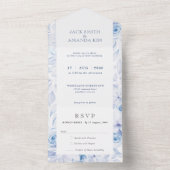 Romantische Bloemen Huwelijksuitnodiging alles in  All In One Uitnodiging (Binnen)