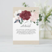 Romantische Bloemen Informatie Informatiekaartje (Staand voorkant)