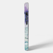 Romantische Bloemen Postmark Paris Eiffeltoren Case-Mate iPhone Case (Achterkant / Links)