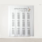 Romantische Bloemen Trouwen Tapestry Decor Wandkleed (Voorkant)