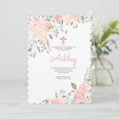 Romantische Bloemen Uitnodiging (Staand voorkant)