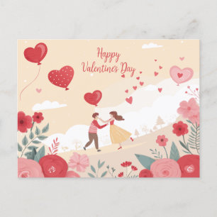 Romantische Bloemen Valentijnsdag Briefkaart