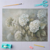 Romantische Bloemen Witte Hydrangea Decoupage Tissuepapier (Craft)