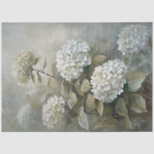 Romantische Bloemen Witte Hydrangea  Decoupage Tissuepapier