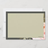 Romantische bloemenbedankkaart kaart (Achterkant)